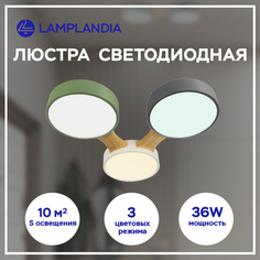 Светильник потолочный Lamplandia L1566 CORTES CELING, LED 3х12Вт