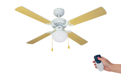 Люстра вентилятор DREAMFAN Vegas White RC 105 90205DFN