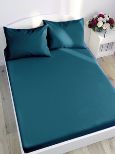 Простынь на резинке Milky Garden TEAL натяжная простыня 160х200 см