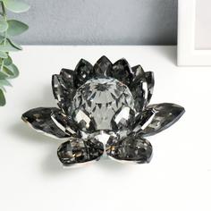 Сувенир стекло "Чёрный лотос" 13*13*6,5 см No Brand