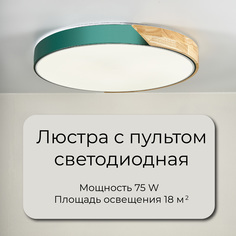 Люстра потолочная светодиодная Wedo Light 75 ватт зеленый с пультом