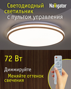 Люстра светодиодная Navigator 93 460 NLF-С-025-02 с пультом ДУ 72 Вт белая