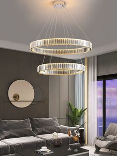 Люстра хрустальная черная для гостиной EMBERENSVET 80+60см COL-D800+600CH