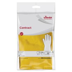 Перчатки резиновые Vileda Контракт размер L,желтый