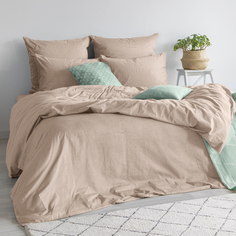 Комплект постельного белья Verossa Melange Евро Praline, меланж 775864