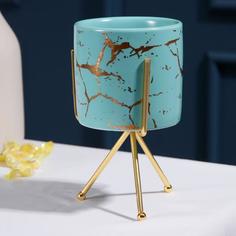 Конфетница керамическая Изумруд, 220 мл, 8,5х14 см, цвет изумрудный No Brand