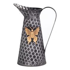 Декоративный кувшин Glasar 17x17x35 см серебристый ГЛАСАР