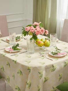 Скатерть, Guten Morgen, Рогожка, Глициния, наб., 140х180 см