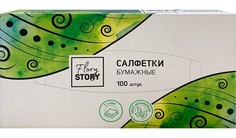 Салфетки бумажные Flory story 2 слоя 100 шт No Brand