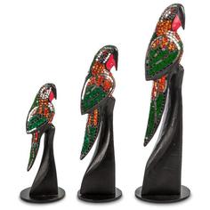 Статуэтка Decor and Gift, Попугай, 3 шт