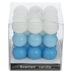 Свеча Flando ароматическая, 6x6x5,5 см,785998 голубой