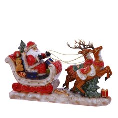 Фигурка декоративная "Дед Мороз на санях" ,Flando 746967