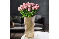Ваза Elan Gallery 14х14х31,5 см коричневая стекло