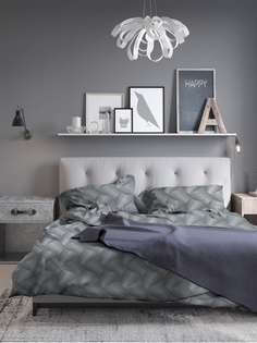 Комплект постельного белья Galtex 1.5спальный Иллюзия серый