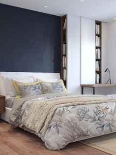 Комплект постельного белья Galtex семейный Нежность поплин Симфония серо-бежевый