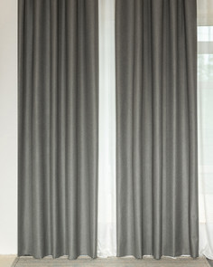 Штора 100% блэкаут на люверсах 150x285 Массимо Пепельный Evrika Home