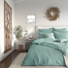 Комплект постельного белья Verossa Melange Emerald 1,5сп, меланж, хлопок 100%, 775848