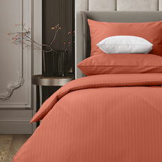 Пододеяльник Verossa Stripe Terracotta двуспальный 180х215, страйп, хлопок 100%, 753278