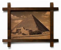 Картина BoomGift Пирамида Хеопса, гравировка на натуральной коже