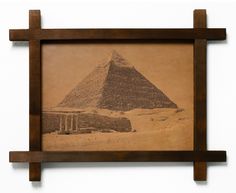 Картина BoomGift Пирамида Хефрена, гравировка на натуральной коже