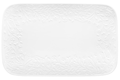 Блюдо Elan Gallery Веточки-цветочки прямоугольное 31х20,5х2,5 см, малое