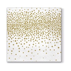 Салфетки бумажные Paw Decor Collection Конфетти золото 3 слоя 33 x 33 см 20 шт