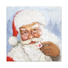 Салфетки бумажные Paw Санта с пряниками 3 слоя 33 х 33 см 20 шт