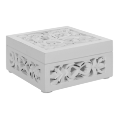 Шкатулка Dekor pap 15 x 15 x 7,5 см белая NAO