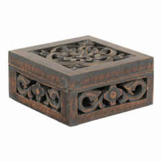 Шкатулка Dekor pap 15 x 15 x 7,5 см коричневая NAO