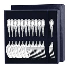 Набор десертный Фамильный 12 предметов 1589НБ02801 Серебро 925пр АргентА