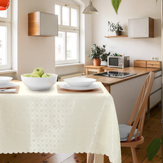 Скатерть жаккардовая 140х180 Lara Home кремовая