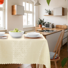 Скатерть жаккардовая Lara Home 140х220 бежевая