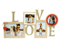Фоторамка Fotografia "Love" на 4 фото: 10x15 + 13x18 + 2х 10x10 см Первое ателье