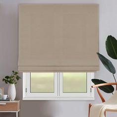 Римская штора OLEXDECO Монро Blackout Dim-out Бежевый 150х170 см с кордовым карнизом