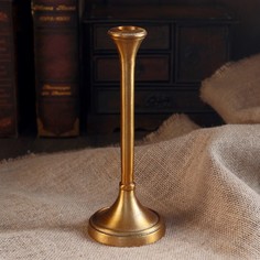 Подсвечник Индия, алюминий, "Роман" на 1 свечу 9,5х9,5х24 см
