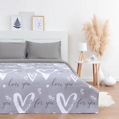 Покрывало LoveLife 1,5 спальный Сердца 150х210 микрофайбер