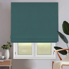 Римская штора OLEXDECO "Монро" Blackout Океан 140х170 см, с кордовым карнизом