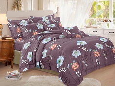 Постельное белье семейное Cleo Art Color с двумя пододеяльниками 145х215 см