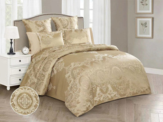 Постельное белье Cleo Satin Jacquard 2 спальное наволочки 50х70 и 70х70