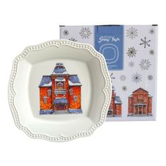 Тарелка десертная Myatashop Snow town 21 см белая