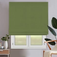 Римская штора OLEXDECO "Монро" Dim-out Оливковый 100х170 см, с кордовым карнизом