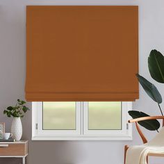 Римская штора OLEXDECO "Монро" Blackout Сиена 110х170 см, с кордовым карнизом