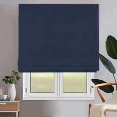 Римская штора OLEXDECO Монро Тёмно-лазурный 130х170 см с цепочным карнизом