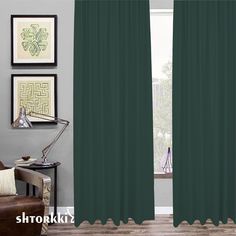 Шторы shtorkki интерьерные блэкаут Green 250х264 см