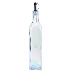 Бутылка для масла или уксуса, 400 мл, с дозатором, стекло/металл, перламутровая Kuchenland