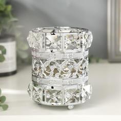 Подсвечник 5078233, серебро 11,5х10х10 см No Brand