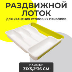 Раздвижной лоток для столовых приборов 1629301951, 36х31х5 см No Brand