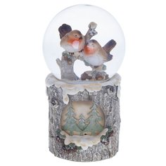 Фигурка декоративная в стекл. шаре "Птичка" с подсветкой,Flando 743526