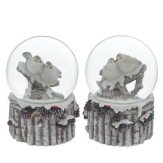 Фигурка декоративная в стекл. Шаре "Птички",Flando 794205