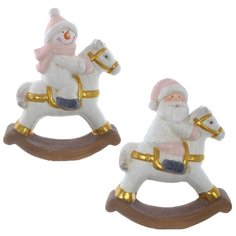 Фигурка декоративная Flando Дед Мороз Снеговик 752341
